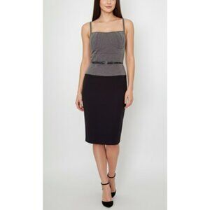 NWT Gianni Bini Sleeveless Corset Bustier Bodice Pencil Dress Belted Waist  Sz 8